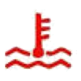 Engine coolant temperature warning light